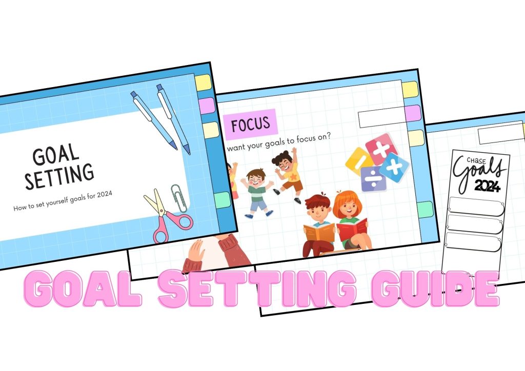 Presentation to guide children on how to set goals for 2024